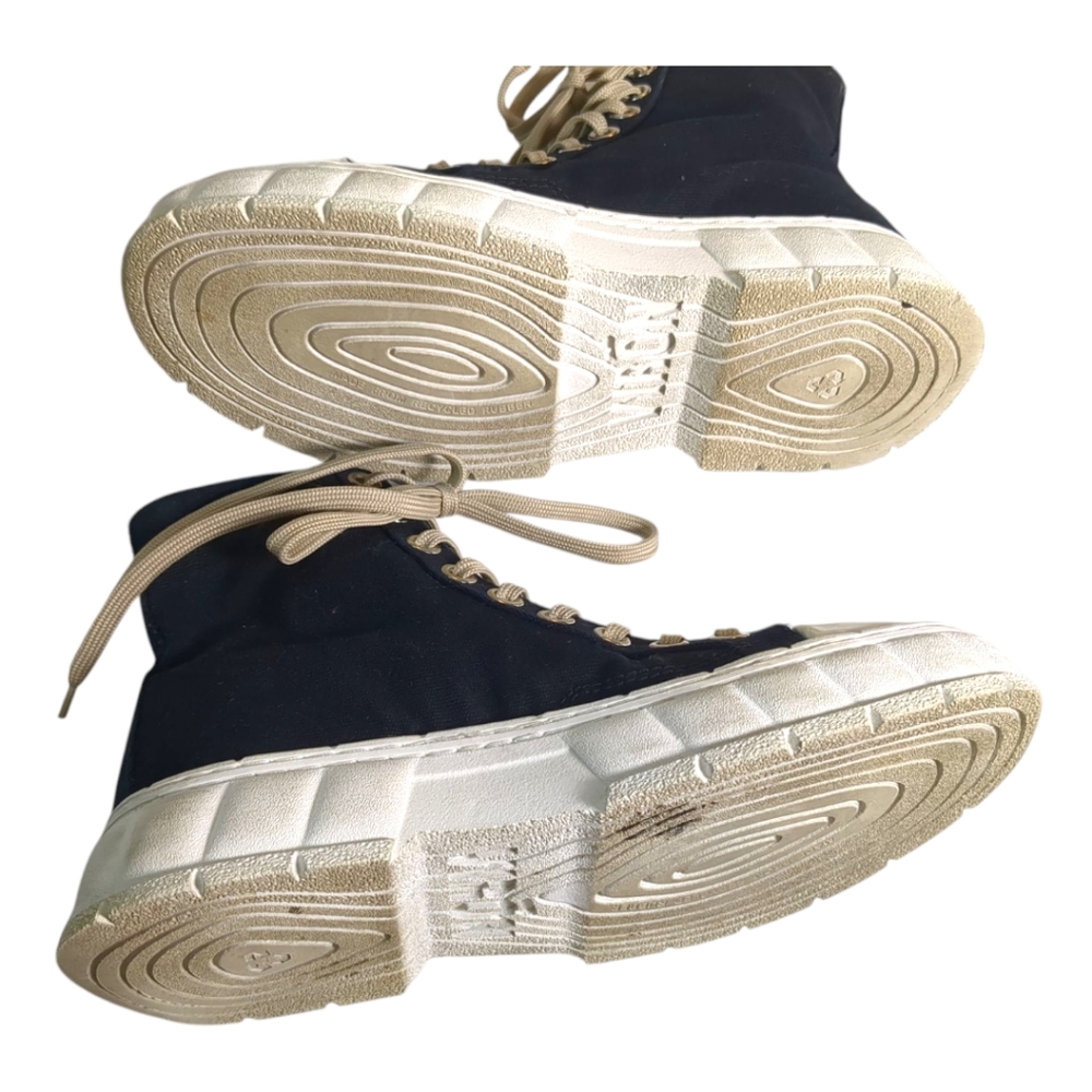 Virón 1982 Pepo Boots Sneakers / Canvas Patch HighTop SZ 8 US - Picture 8 of 8